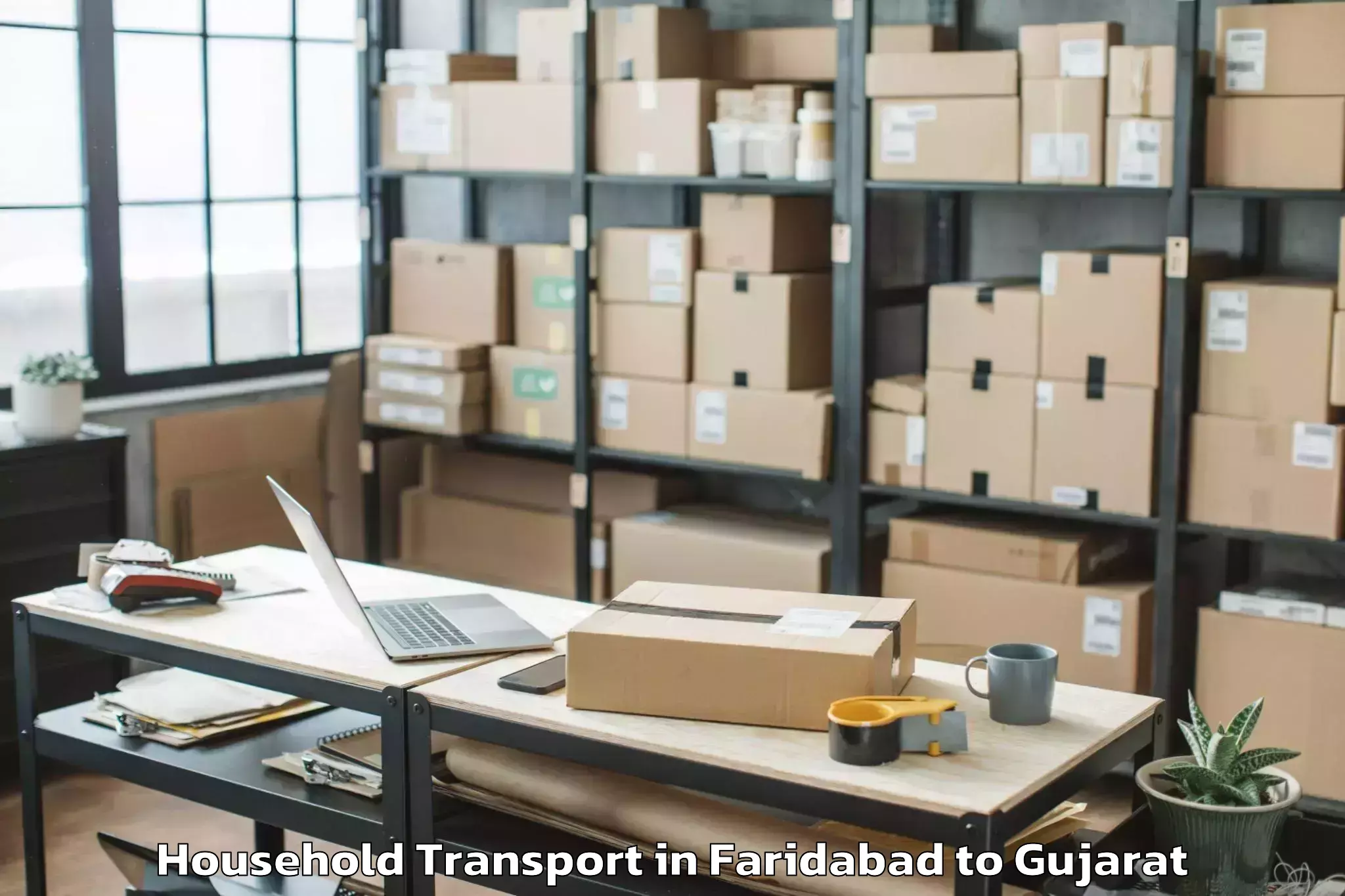 Book Your Faridabad to Thasra Household Transport Today